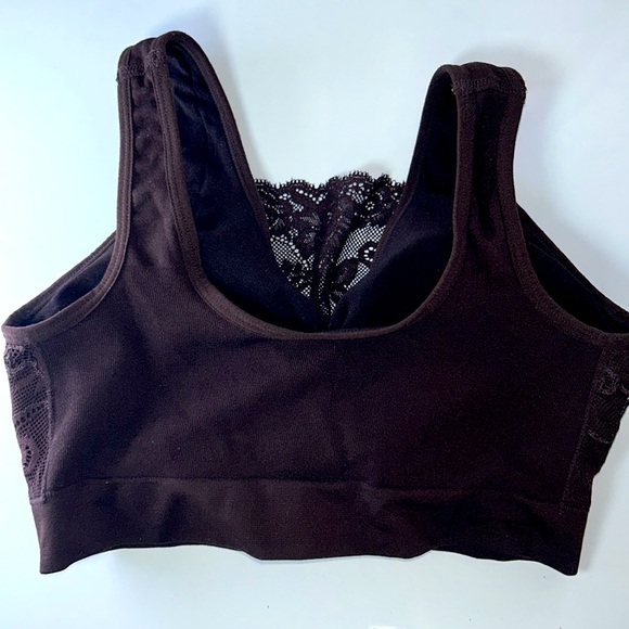 Rhonda Shear 3 Bra Camisole Bundle Size M/L Grey Blue Brown Feminine Work Casual - Picture 13 of 13